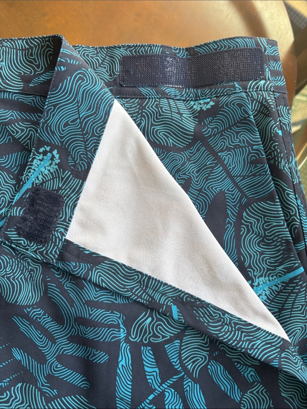 Rip Skirt Hawaii Blue Floral Hawaiian Wrap Skirt Adjustable Size M - Picture 3 of 4